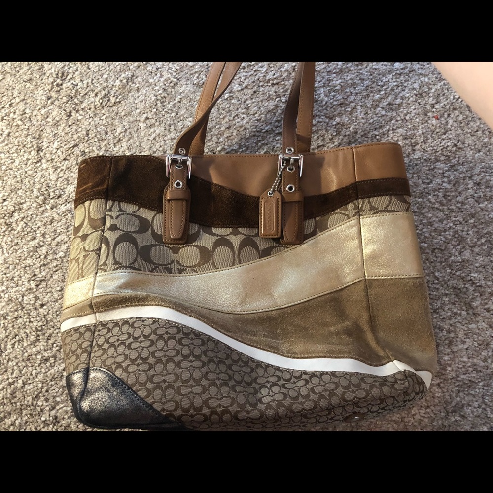 Coach patchwork tote